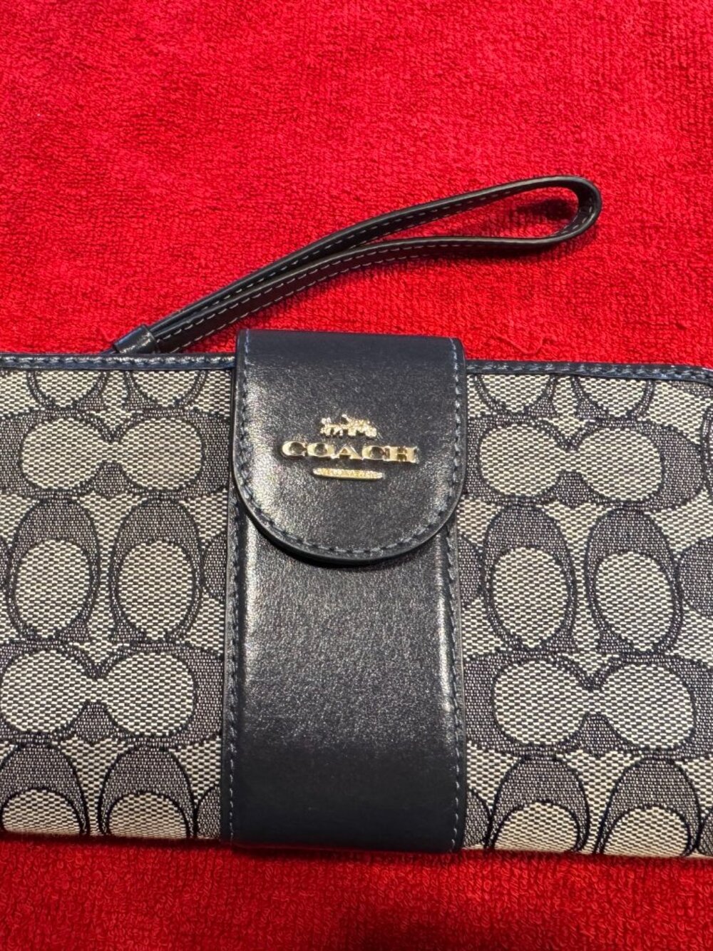 Coach Phone Wallet in Signature Jacquard